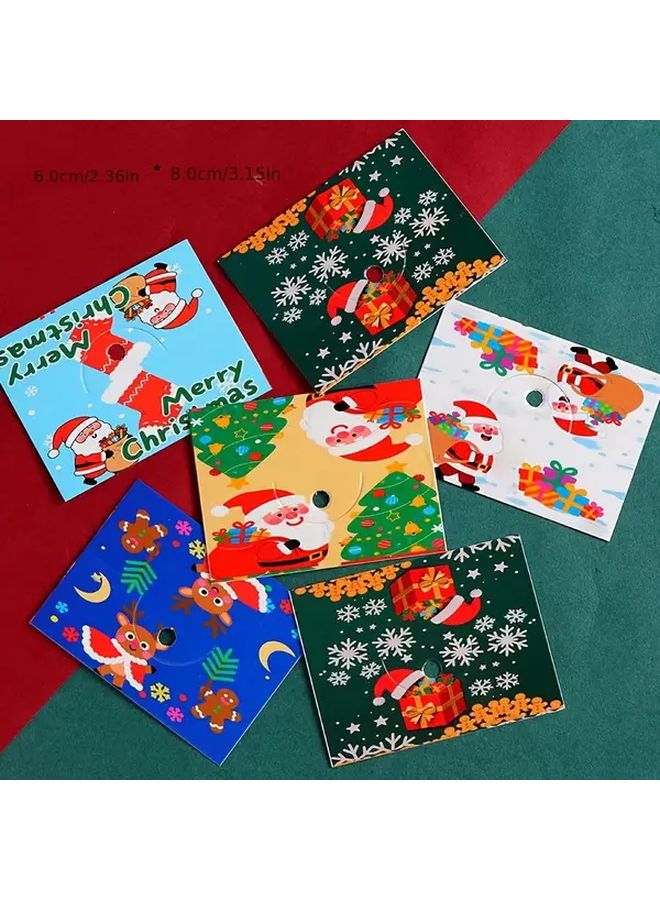 Mixed Color 25pcs Christmas Cards with Holes for DIY Charms Party and Home Decor - Image 4